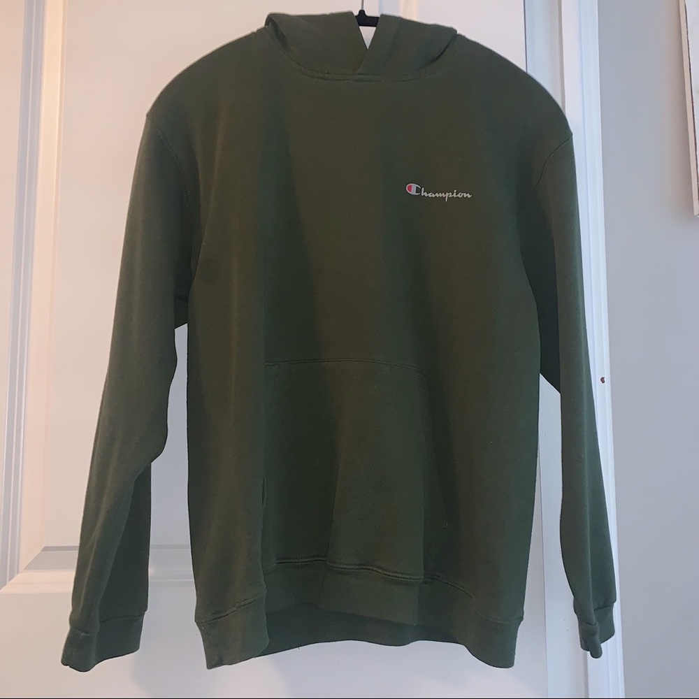 Olive Green Champion Hoodie